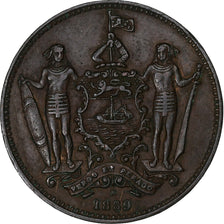BORNEO SEPTENTRIONAL BRITÁNICO, Cent, 1889, Heaton, Bronce, MBC, KM:2