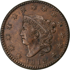 United States, Cent, Coronet Head, 1819/8, Philadelphia, Large Date, Copper