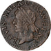Frankrijk, Louis XIII, Double Tournois, 1642, Koper, FR+, Gadoury:12