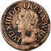 France, Louis XIII, Double Tournois, 1642, La Rochelle, Copper, VF(30-35)