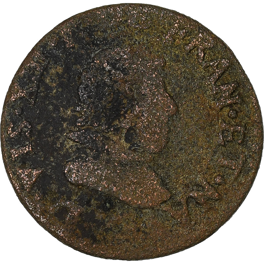 Frankrijk, Louis XIII, Double Tournois, 1628, Koper, ZG+, Gadoury:8