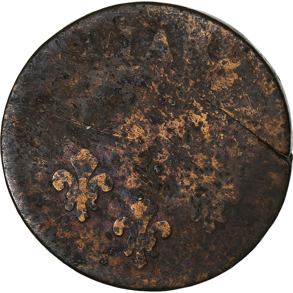 Frankrijk, Louis XIV, Liard, 1697, Koper, ZG+, Gadoury:81