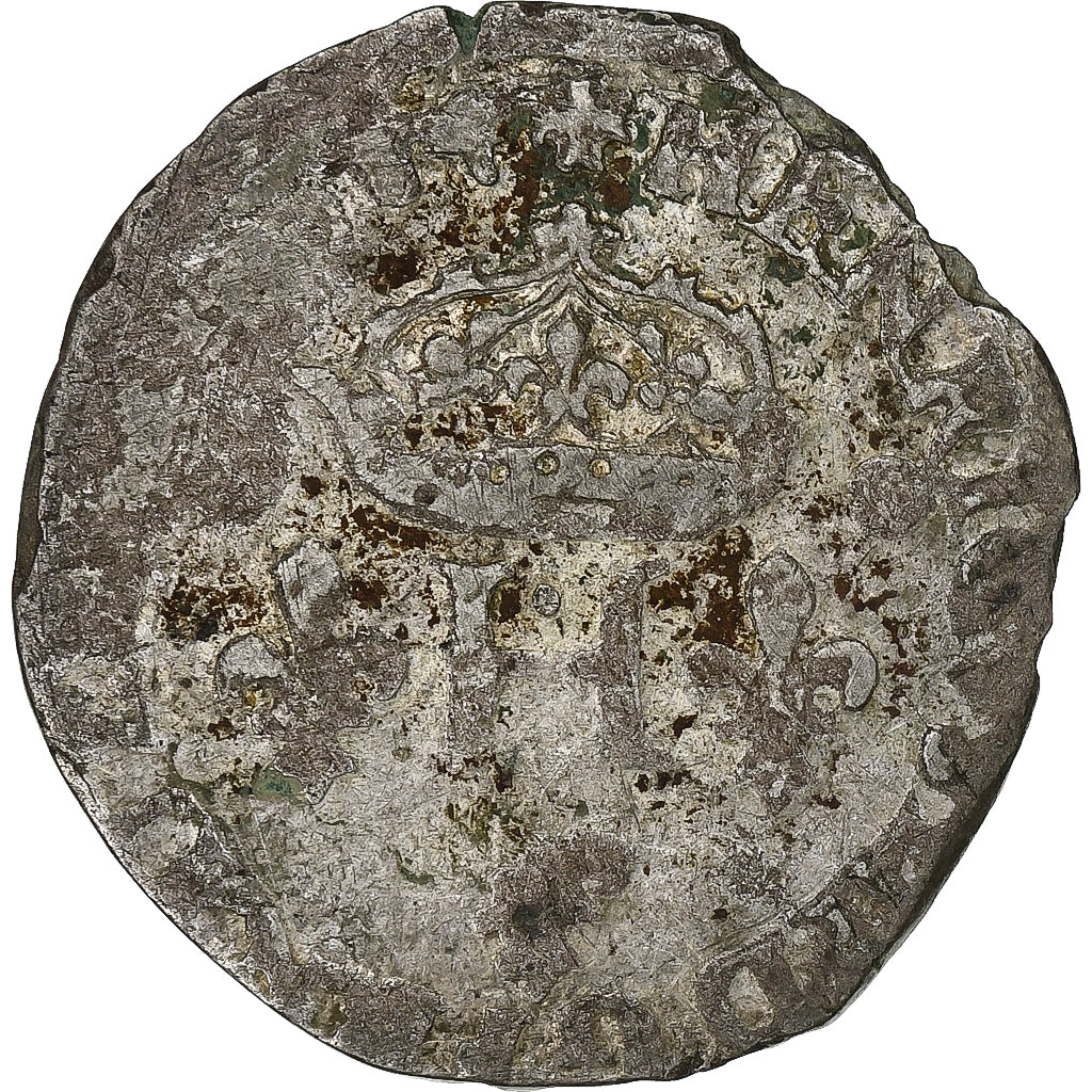 Francia, Henri III, Double Sol Parisis, 1584, Vellón, BC, Gadoury:477