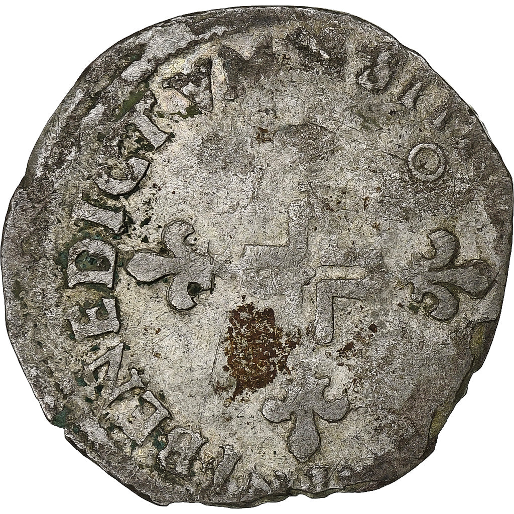 Francia, Henri III, Double Sol Parisis, 1584, Vellón, BC, Gadoury:477