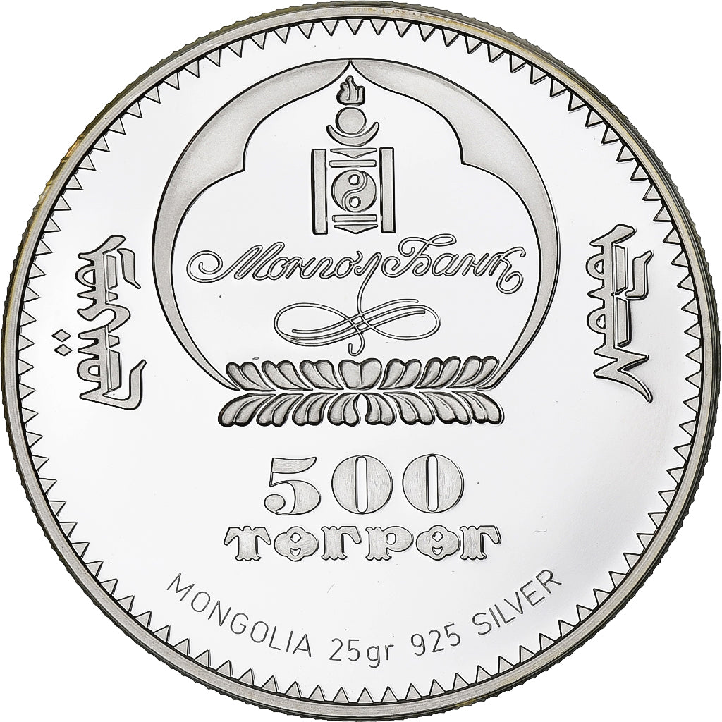 Mongolia, 500 Tögrög, Endangered Wildlife, Swan, 2006, Proof, Silver
