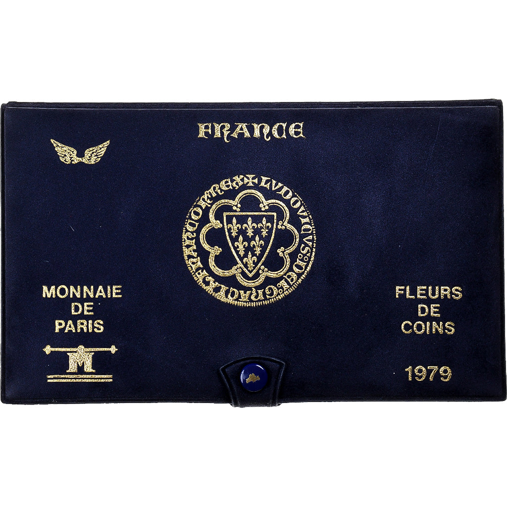 France, Coffret 1 c. à 50 frs., 1979, Monnaie de Paris, FDC, avec ailes