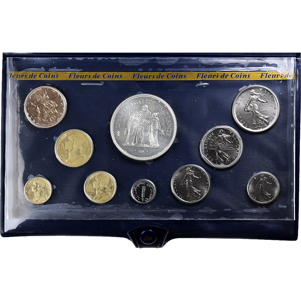 France, Coffret 1 c. à 50 frs., 1979, Monnaie de Paris, FDC, avec ailes