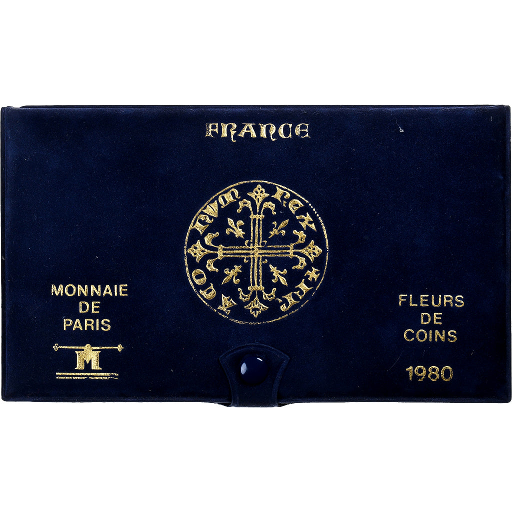 Francia, Coffret 1 c. à 50 frs., 1980, Monnaie de Paris, FDC, N.C., FDC