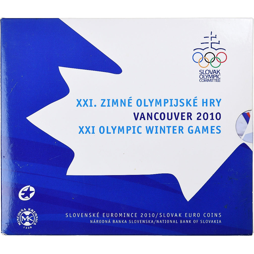 Słowacja, 1 c. to 2€ + token, Olympic Games, Colourized, 2010, Kremnica, ND