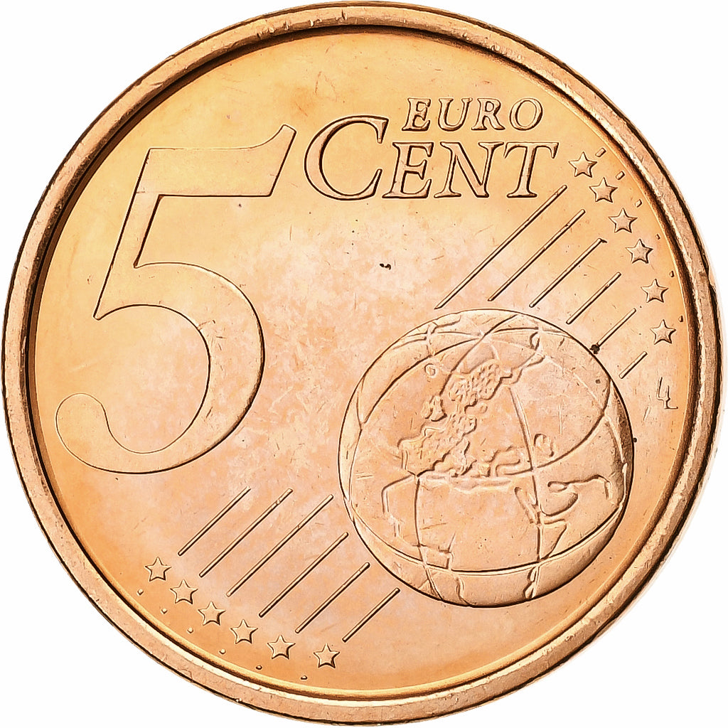 España, 5 Euro Cent, BU, 2003, Madrid, Cobre chapado en acero, SC, KM:1042