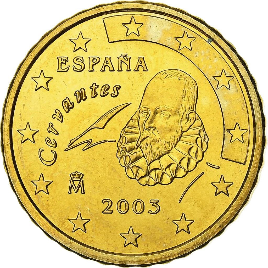 España, 10 Euro Cent, BU, 2003, Madrid, Nordic gold, SC, KM:1043