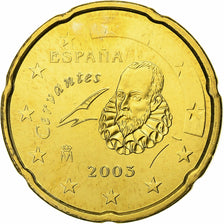 Spain, 20 Euro Cent, BU, 2003, Madrid, Nordic gold, MS(63), KM:1044
