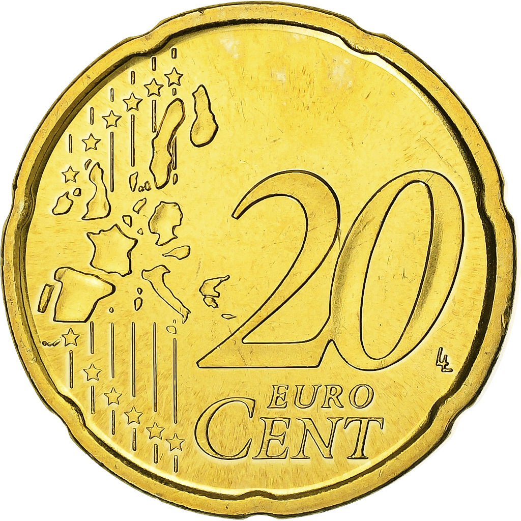 Spain, 20 Euro Cent, BU, 2003, Madrid, Nordic gold, MS(63), KM:1044