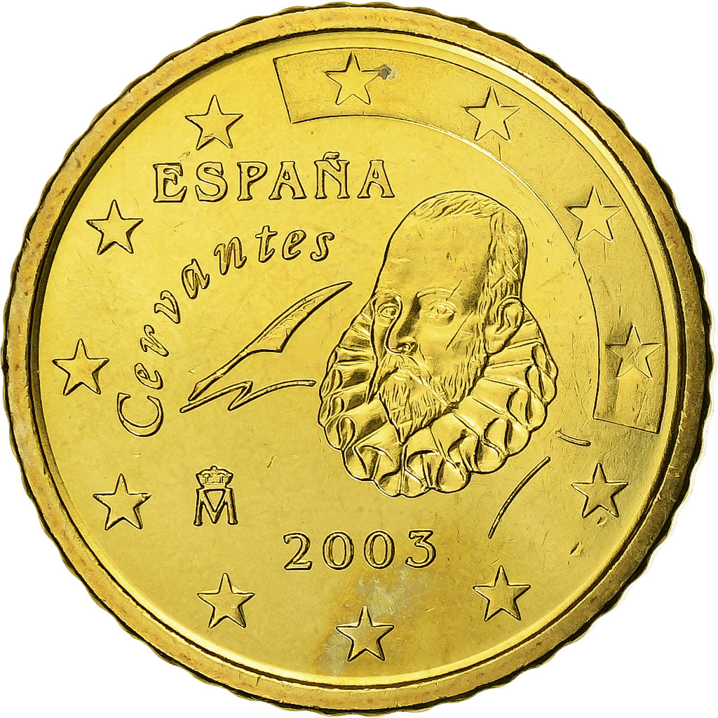 España, 50 Euro Cent, BU, 2003, Madrid, Nordic gold, SC, KM:1045