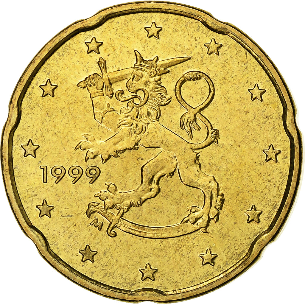 Finlandia, 20 Euro Cent, 1999, Vantaa, Nordic gold, SPL, KM:102