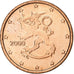 Finnland, Euro Cent, 2000, Vantaa, Copper Plated Steel, UNZ, KM:98