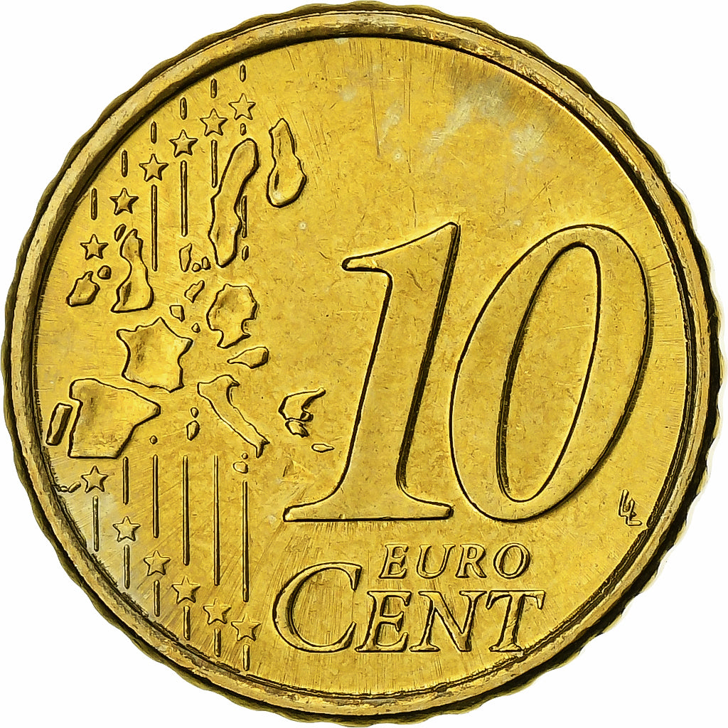 Finlândia, 10 Euro Cent, 2000, Vantaa, Nordic gold, MS(63), KM:101