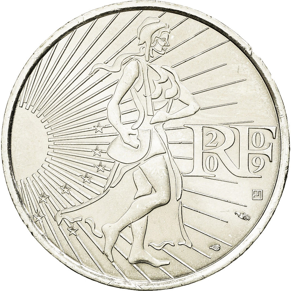 France, 10 Euro, Semeuse, 2009, Monnaie de Paris, Silver, MS(65-70), KM:1580