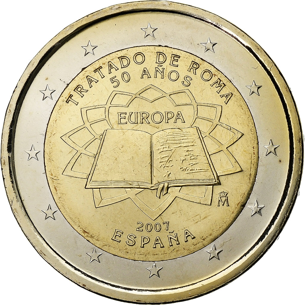 Spanien, 2 Euro, Traité de Rome, 2007, Bi-Metallic, UNZ, KM:1130