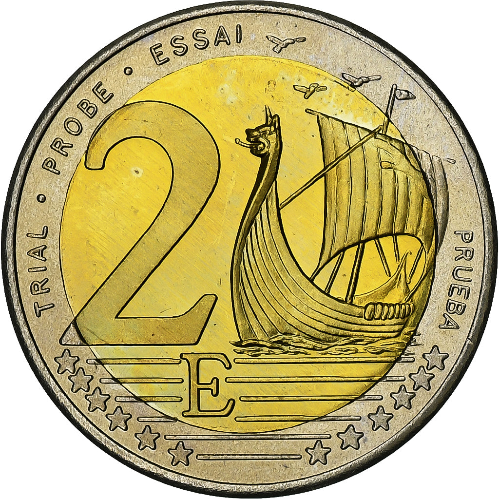 Danemark, Margrethe II, 2 Euro, unofficial private coin, 2002, Bimétallique