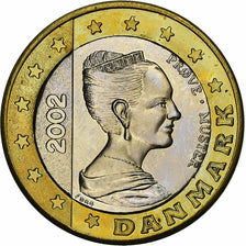 Denmark, Margrethe II, Euro, unofficial private coin, 2002, Bi-Metallic, MS(63)