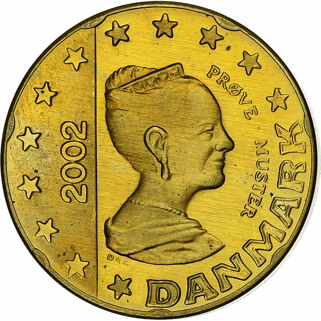 Danemark, Margrethe II, 20 Euro Cent, unofficial private coin, 2002, Or