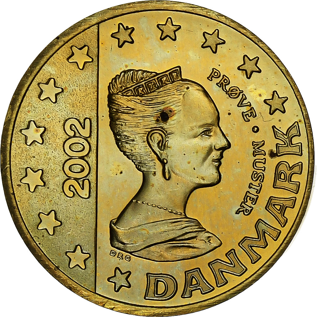 Danemark, Margrethe II, 10 Euro Cent, unofficial private coin, 2002, Or