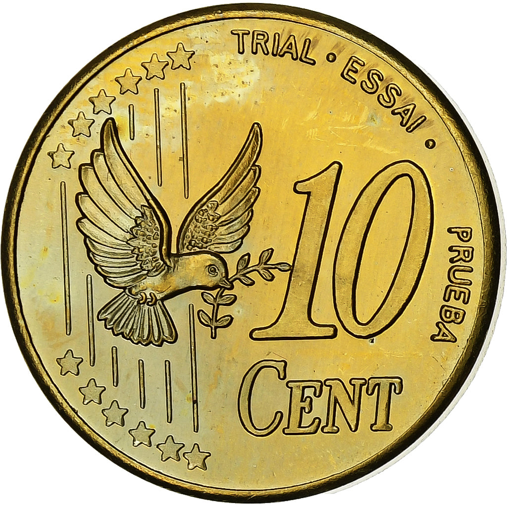 Danemark, Margrethe II, 10 Euro Cent, unofficial private coin, 2002, Or