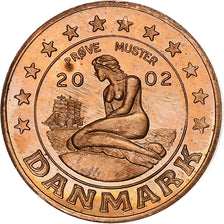 Denmark, Margrethe II, 5 Euro Cent, unofficial private coin, 2002, Copper