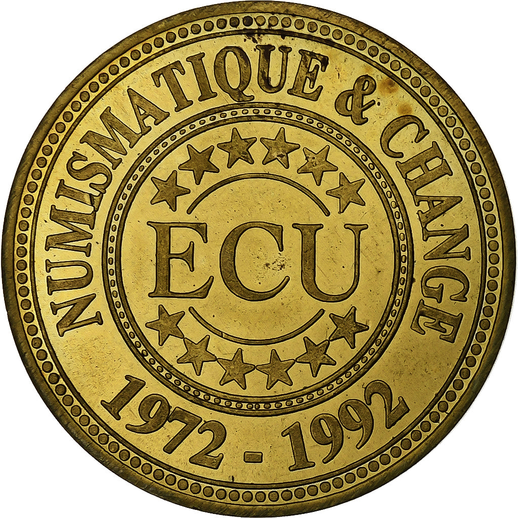 France, Ecu, Numismatique & Change, 1992, Bronze-Aluminium, MS(63)