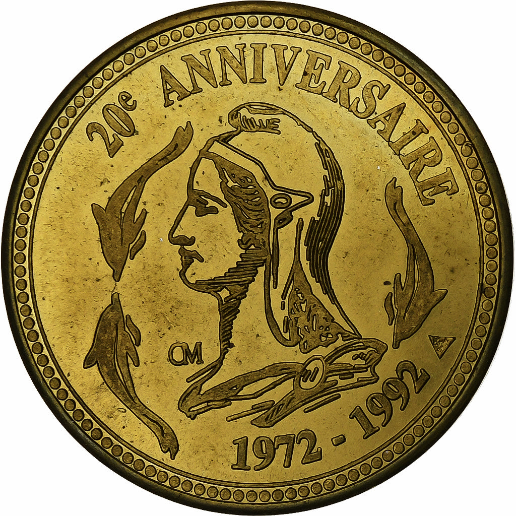France, Ecu, Numismatique & Change, 1992, Bronze-Aluminium, MS(63)