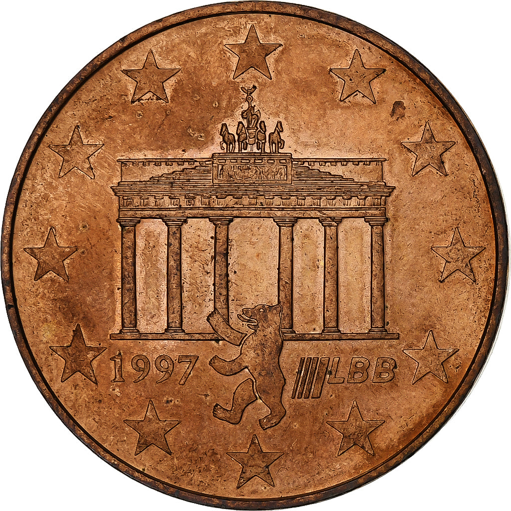 Niemcy, 1-1/2 Euro, 1997, Berlin, Miedź, AU(55-58)