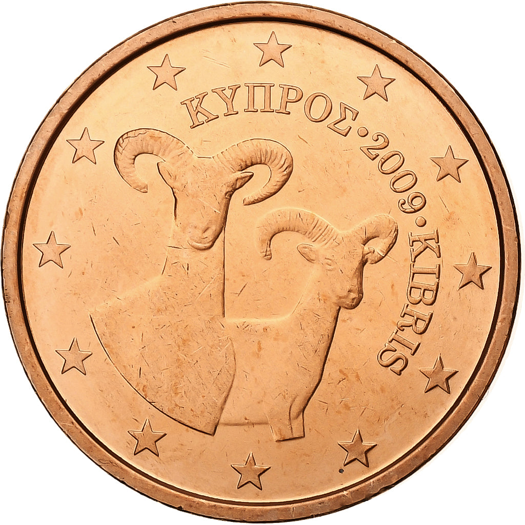Cypr, 5 Euro Cent, BU, 2009, Vantaa, Miedź platerowana stalą, MS(65-70), KM:80