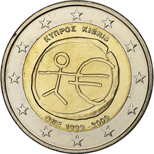 Cyprus, 2 Euro, Union économique et monétaire, BU, 2009, Vantaa, Bi-Metallic