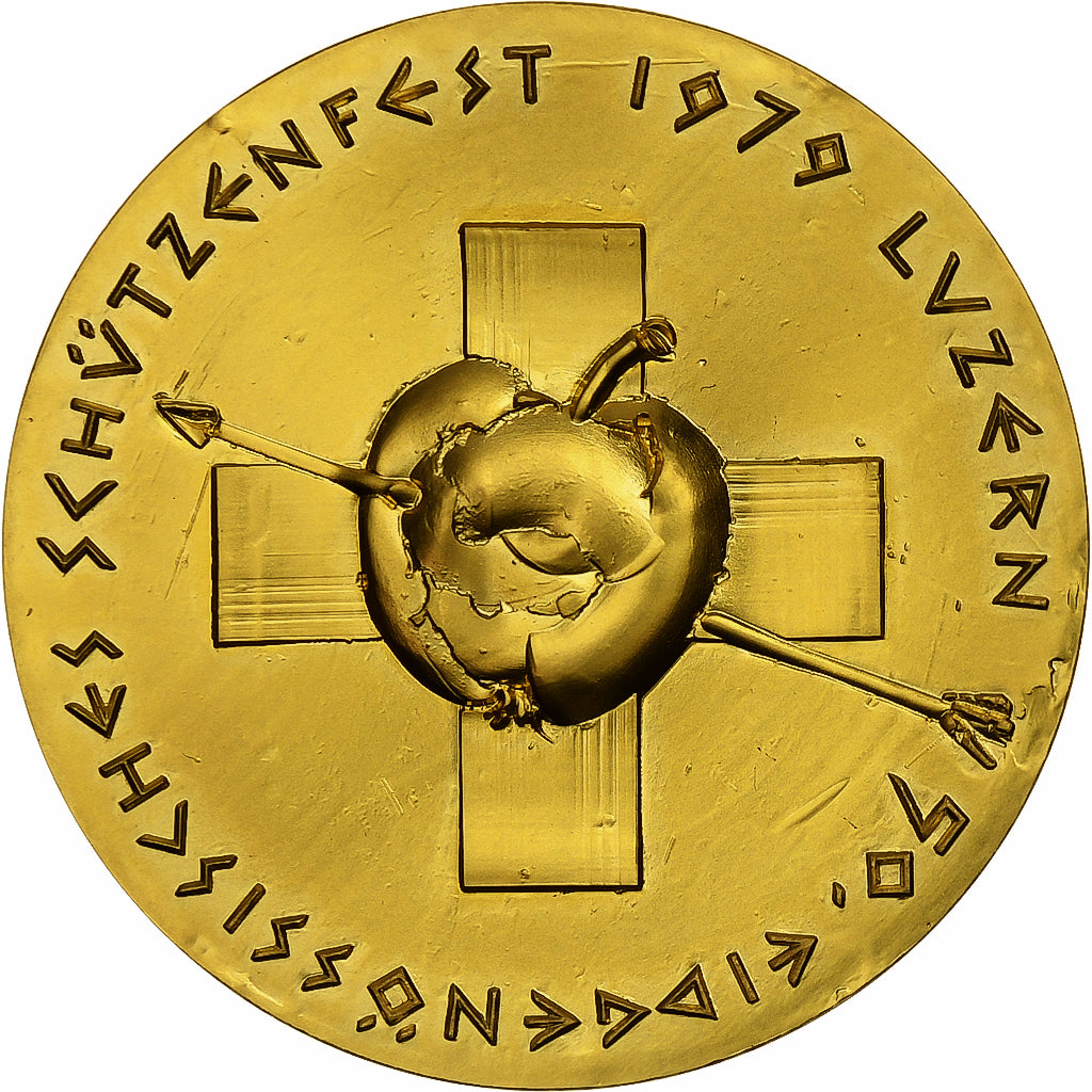 Switzerland, Medal, Fête fédérale de tir, Lucerne, 1979, Gold, Simone Erni