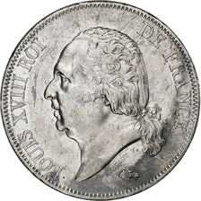 Frankreich, Louis XVIII, 5 Francs, 1823, Lille, Silber, SS, Gadoury:614