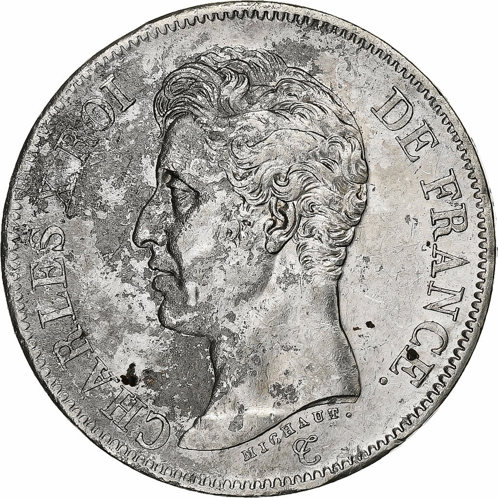 Francia, Charles X, 5 Francs, 1826, Lille, Plata, MBC+, Gadoury:643, KM:720.13