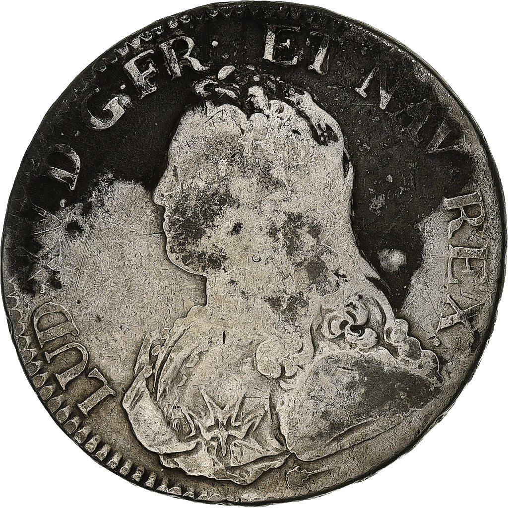 France, Louis XV, Ecu aux branches d'olivier, 1728, Amiens, Silver, VF(20-25)