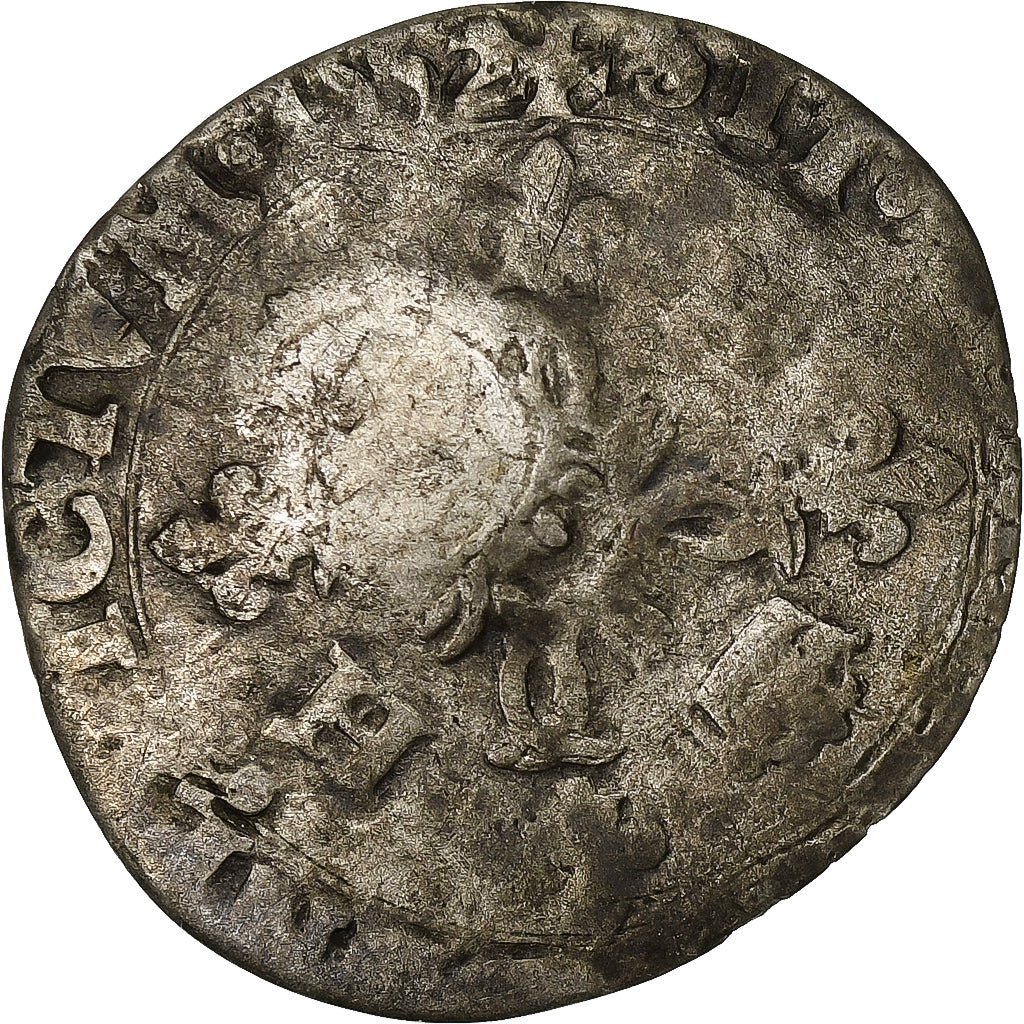 Francia, Louis XIII, Quinzain (Douzain contremarqué), 1553, Rouen, Biglione