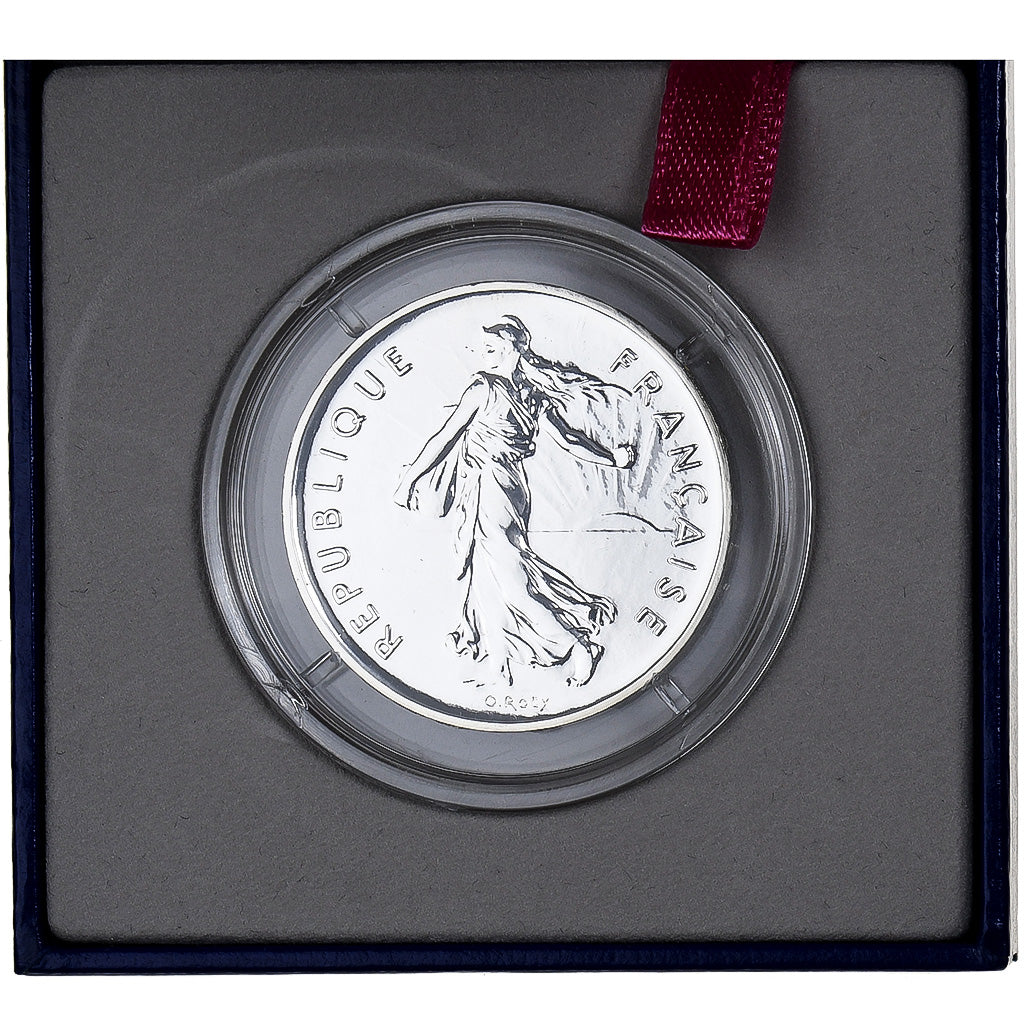 France, 5 Francs, Semeuse, 2001, Monnaie de Paris, BU, Silver, MS(65-70)