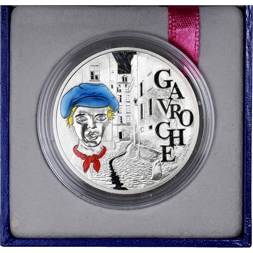 France, 1-1/2 Euro, Gavroche, Proof, Colorized, 2002, Monnaie de Paris, Silver