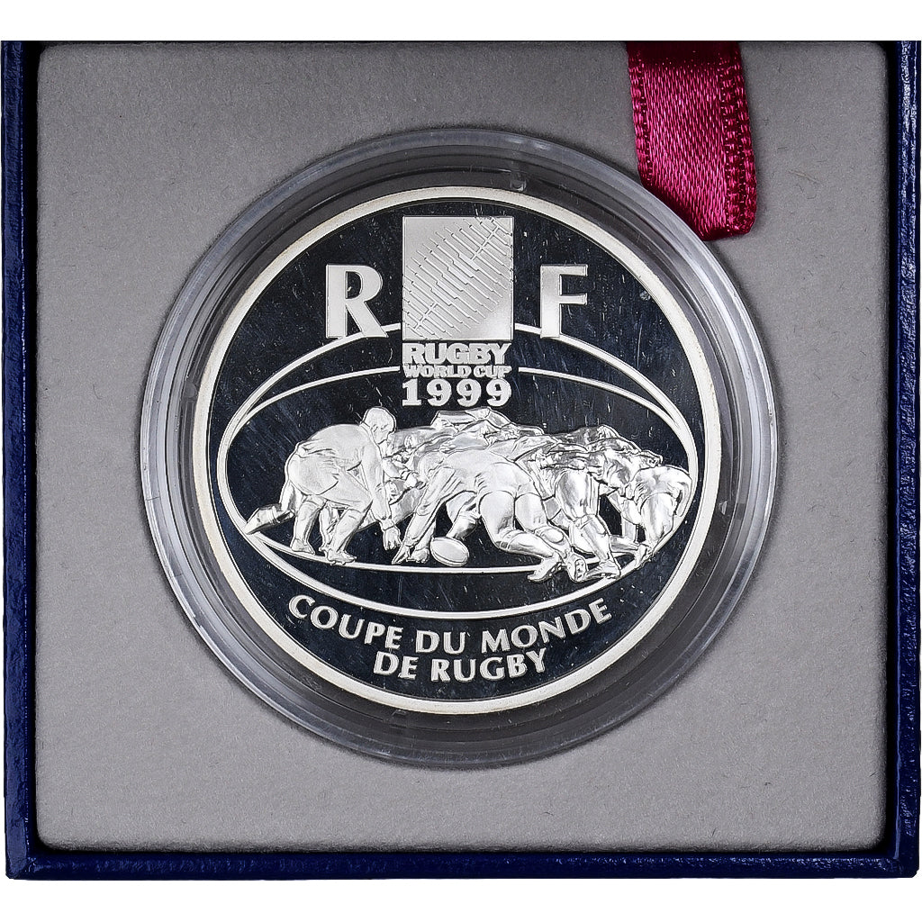 France, 10 Francs, Coupe du monde de rugby, 1999, Monnaie de Paris, Proof