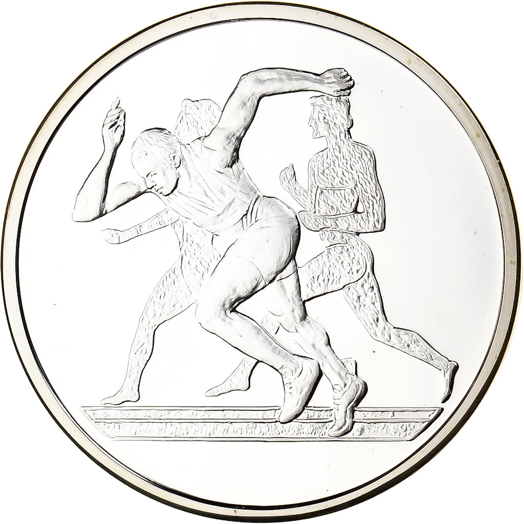 Greece, 10 Euro, Olympics Sports, Free Running, Proof, 2004, Athens, Silver