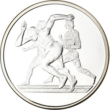 Greece, 10 Euro, Olympics Sports, Free Running, Proof, 2004, Athens, Silver