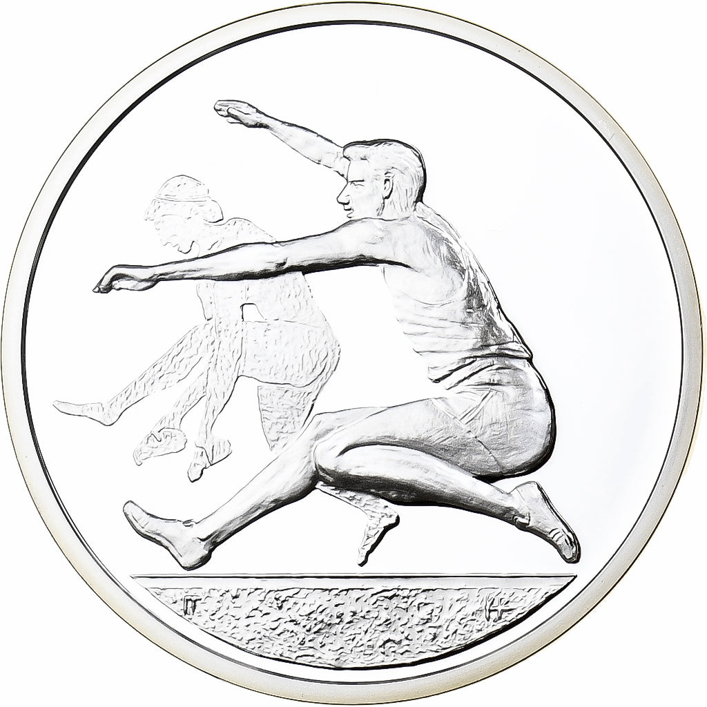 Greece, 10 Euro, Olympics Sports, Long Jump, Proof, 2004, Athens, Silver