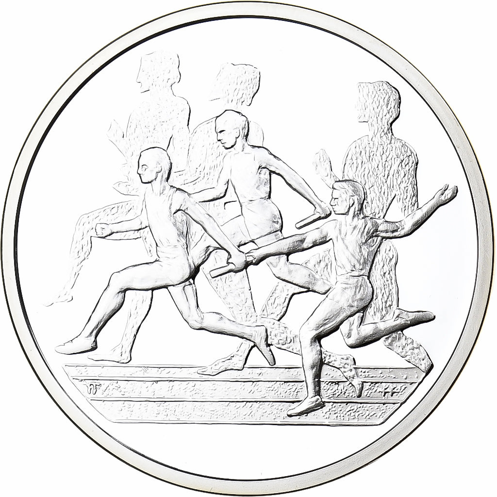 Greece, 10 Euro, Olympics Sports, Relay Race, Proof, 2004, Athens, Silver