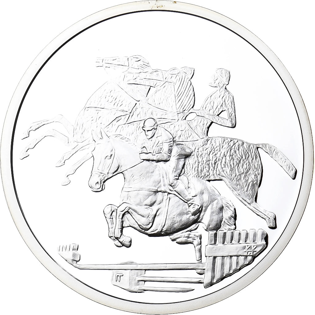 Greece, 10 Euro, Olympics Sports, Equastrian, Proof, 2004, Athens, Silver