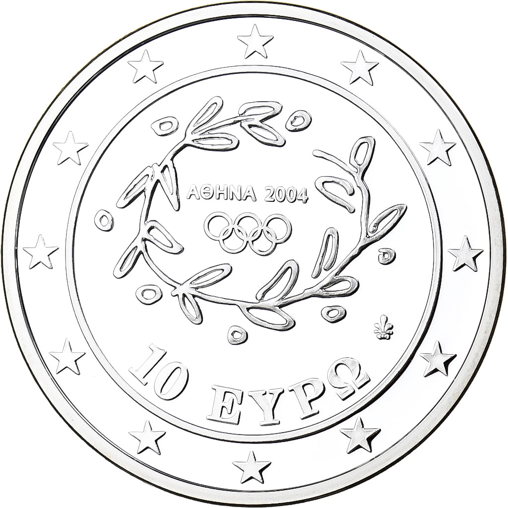 Greece, 10 Euro, Olympics Sports, Weight Lifting, Proof, 2004, Athens, Silver