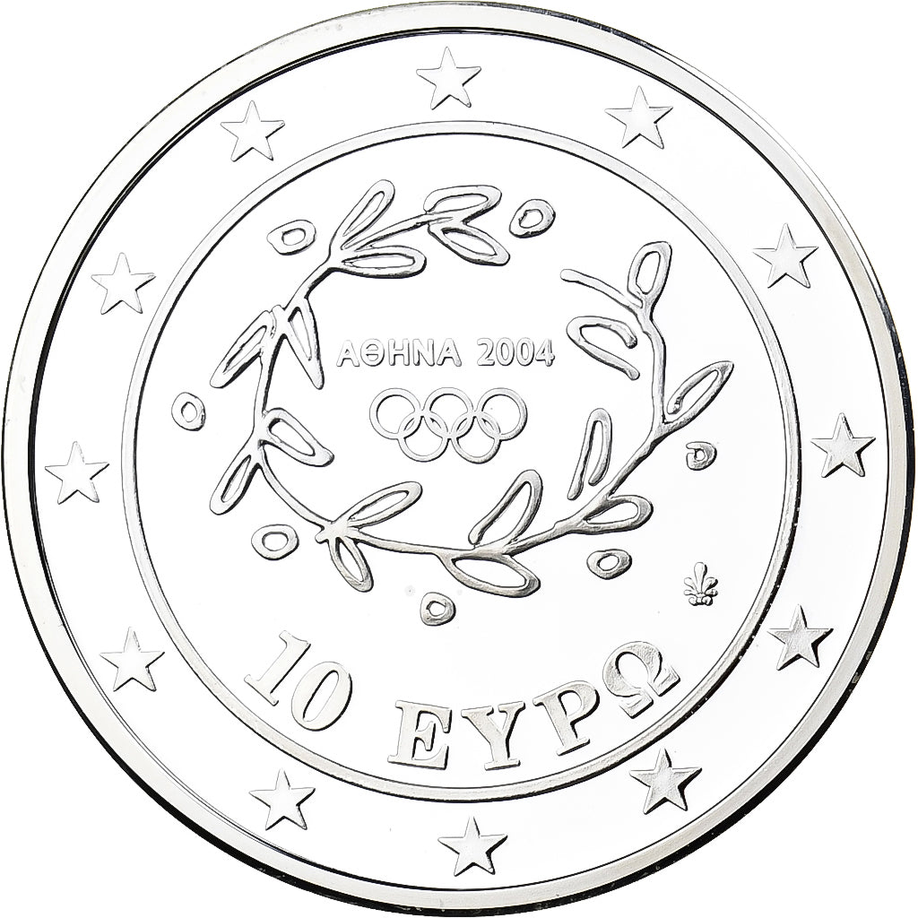 Greece, 10 Euro, Olympics Sports, Wrestling, Proof, 2004, Athens, Silver
