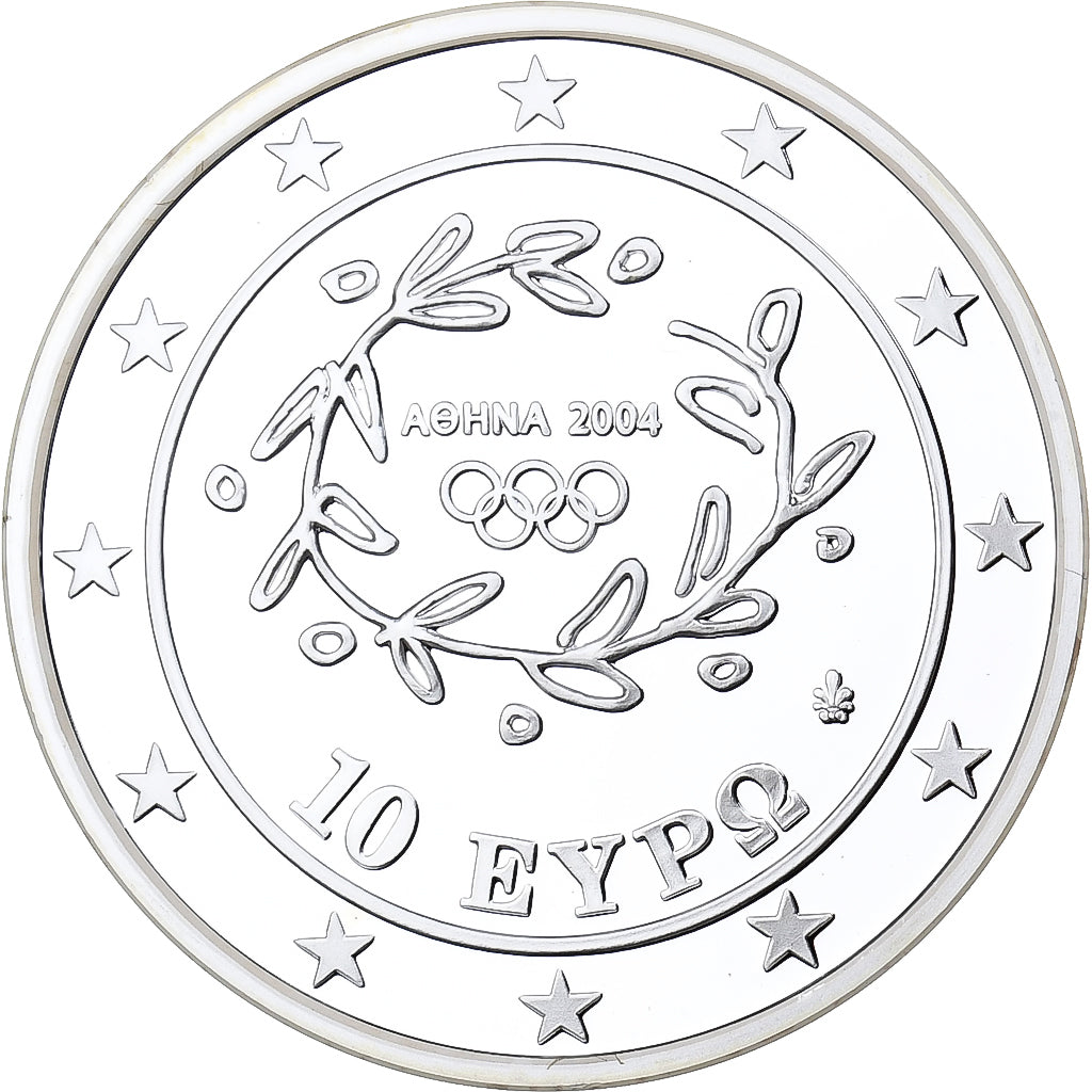 Grèce, 10 Euro, Olympics Sports, Football, BE, 2004, Athènes, Argent, FDC